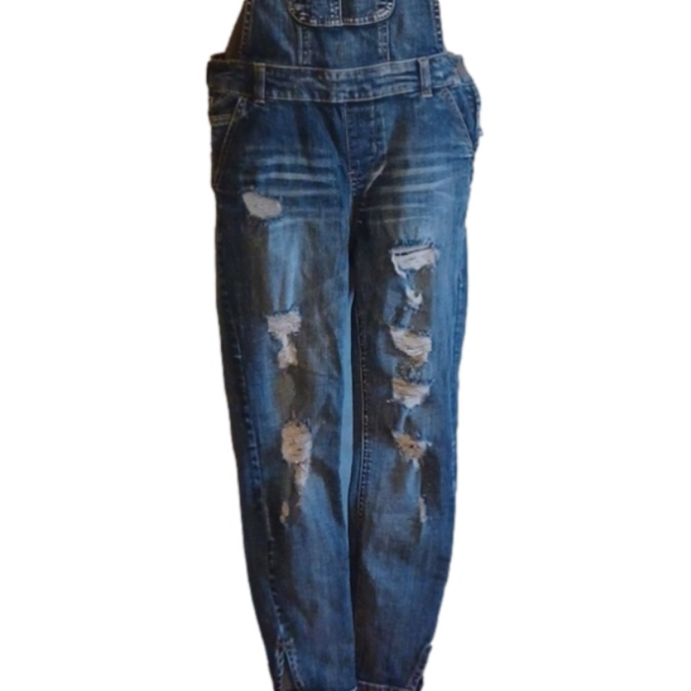 DISTRESSED overalls by Dollhouse. Size 7 .Great for Spring! - Picture 3 of 14
